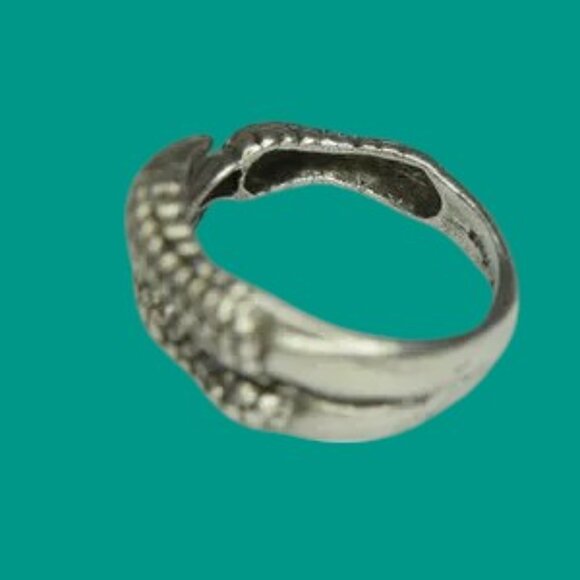 Vintage Sterling Silver Dragon Claw Ring Gothic Medieval Mystical Mythical - Picture 7 of 10